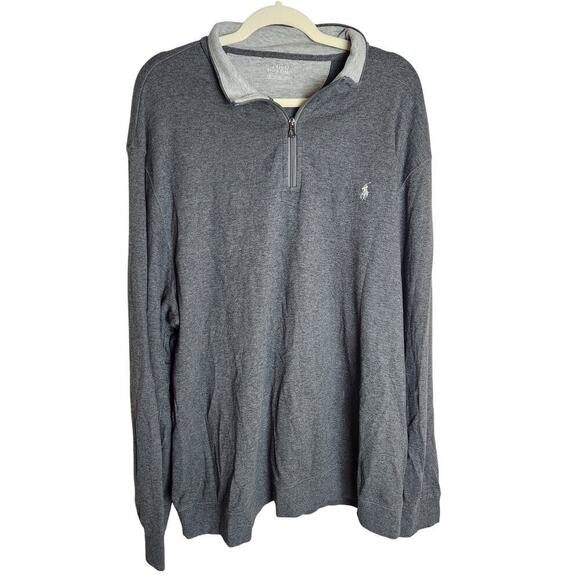 Polo Ralph Lauren Other - Polo Ralph Lauren Mens quarter zip pullover sz XXL gray soft stretch preppy